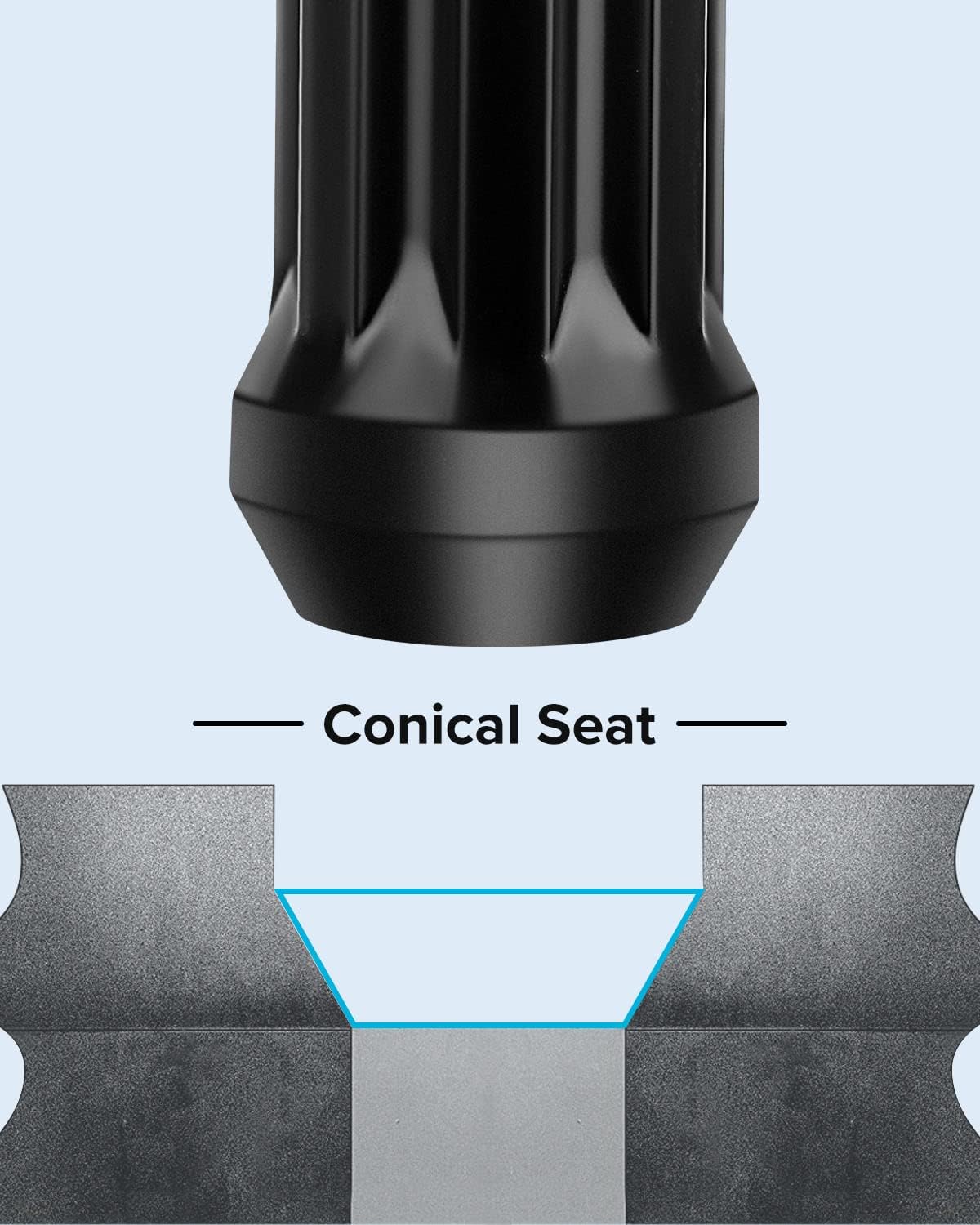 32pcs 9/16-18 Wheel Lug Nuts Chrome Closed End Lug Nut 4.5in(113mm) Hex 0.9in(23mm) for Dodge,for Ford