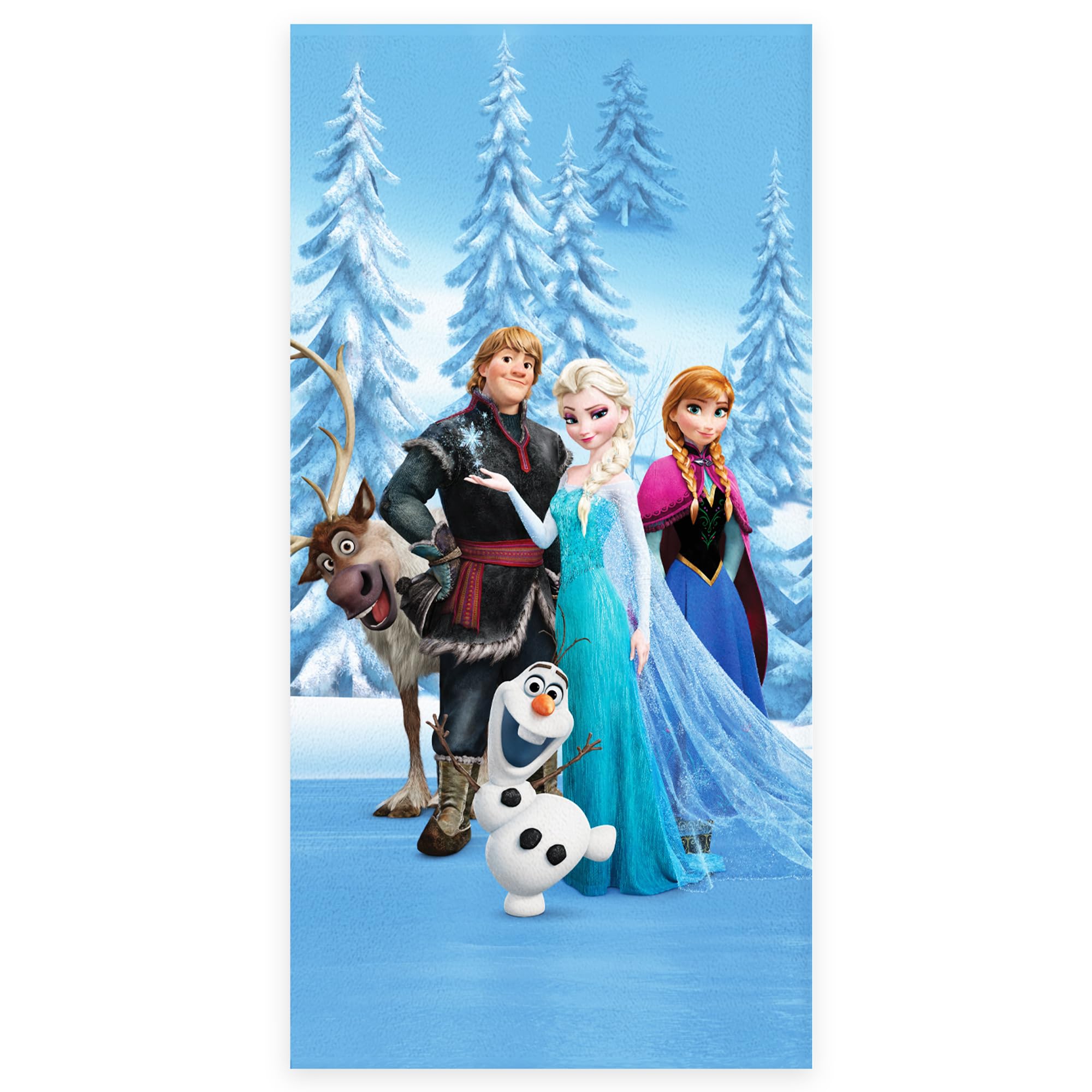 Blauwe disney frozen strand/bad handdoek 70 x 120 cm groot | Strandlaken -groot.nl