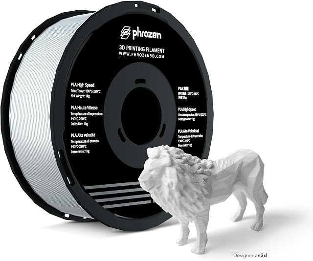 Phrozen Filamento PLA ad Alta Velocità 1.75mm | Materiali per Filamento Stampante 3D | Alta Velocità fino a 600 mm/s | Bobina da 1KG (2,2 LBS) -