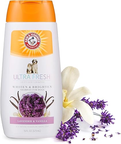 Arm & Hammer Champú blanqueador e iluminador ultra fresco para perros  El bicarbonato de sodio neutraliza los malos olores para una limpieza