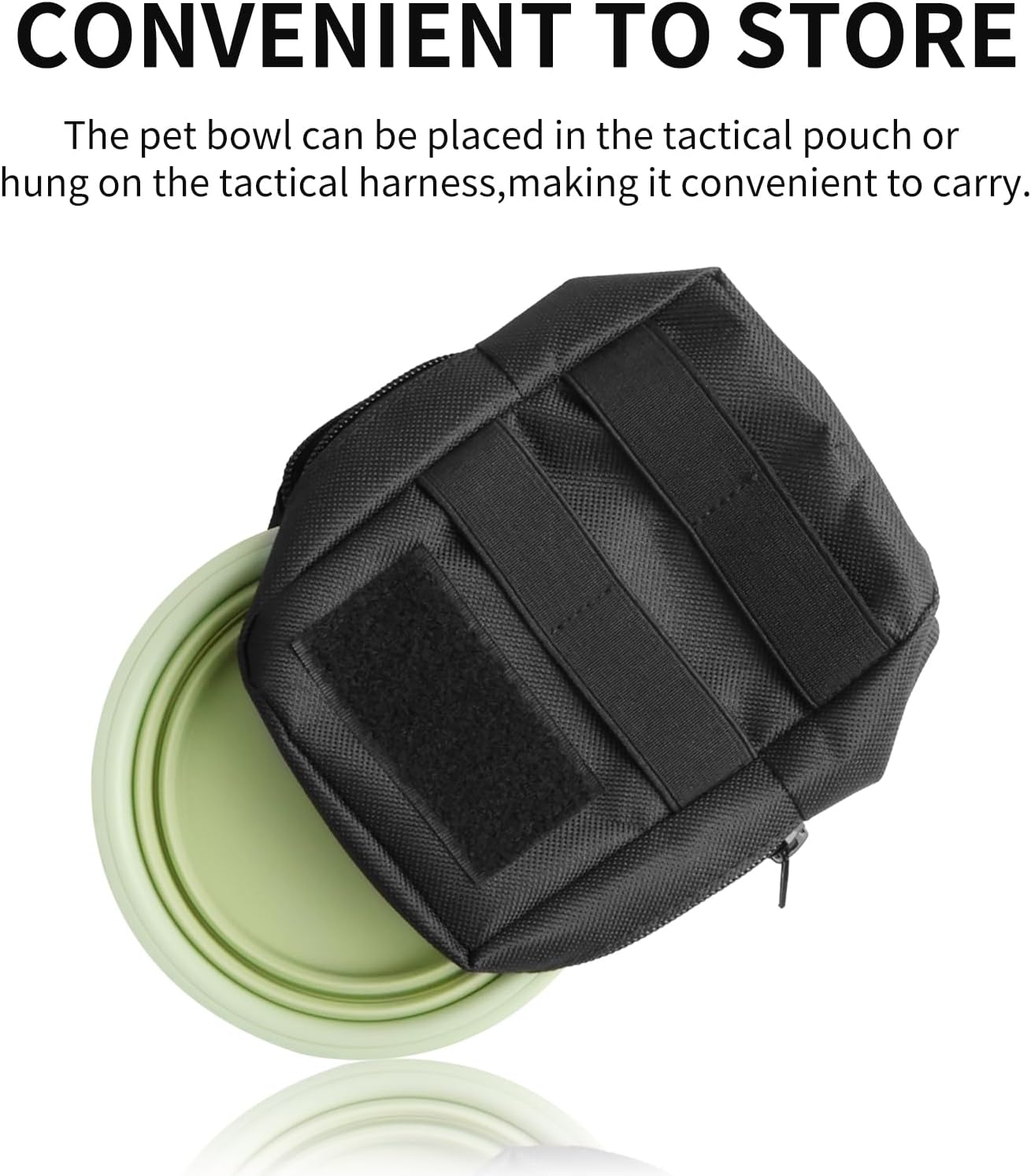 Tactical Service Dog Harness ， Adjustable Vest with MOLLE System, Accessories Bag for Training, Outdoor - Durable Military-Grade Working Dog Gear(Black Set, L)