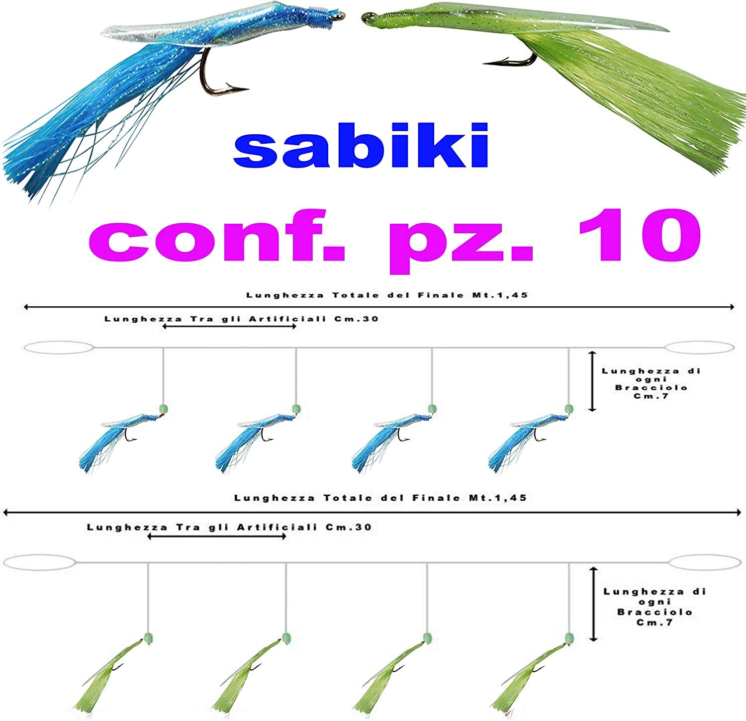 Kit 10 Cartelas Sabiki Marine Sport N°04, E 16 Original | Parcelamento Kit 10 Cartelas Sabiki Marine Sport N°04, E 16 Original | Parcelamento