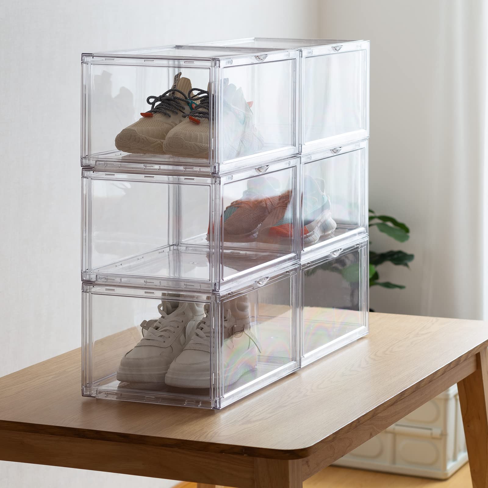 Amazon｜八番屋 シューズボックス クリア 透明 スニーカーボックス 