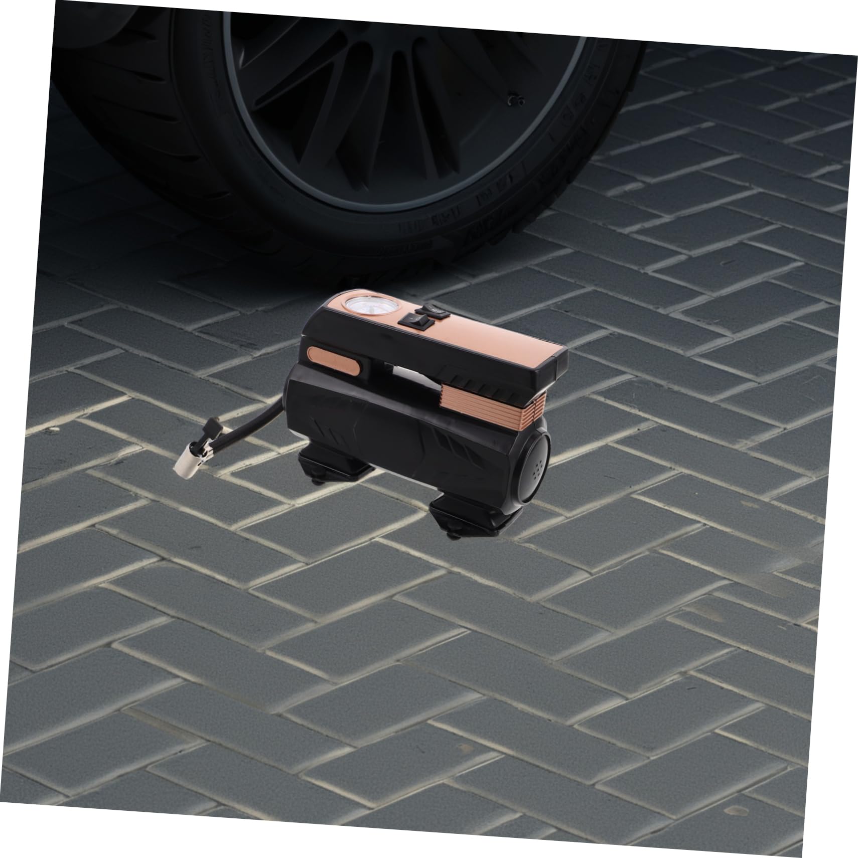 ULTECHNOVO Compresseur à Air Portable 12v pour Voiture, Gonflage Automatique, Usage Polyvalent, pour Vélo et Matelas Gonflables, en Abs, Secours