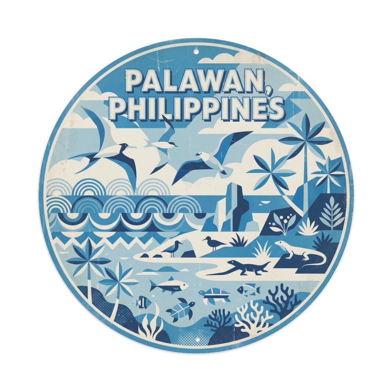 Palawan Seabird Travel El Nido Philippines Metal Tin Sign