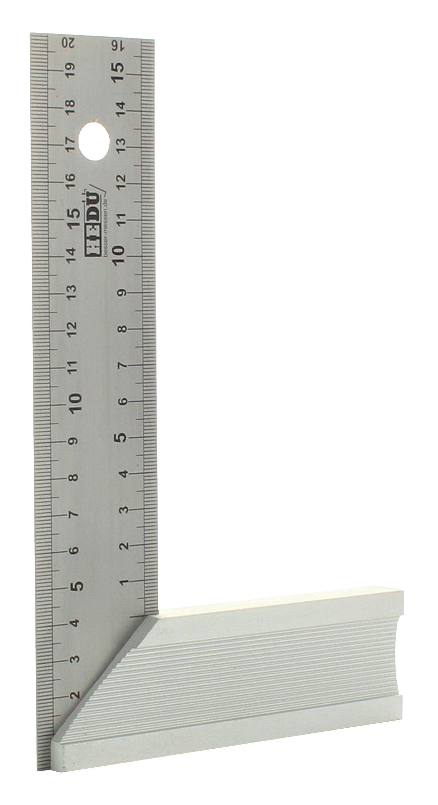 Kątownik stolarski z ogranicznikiem, kątownik kątowy 45°, narzędzie kątowe proste, 200 x 40 x 1 mm