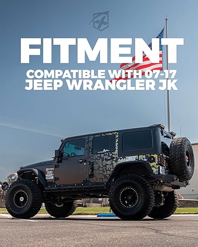 Miniatura 28 de Xprite Cubierta de tapa de tanque de gas con bloqueo compatible con Jeep Wrangler 2018-2025 JL y JLU 2/4 puertas ilimitadas, cubierta de puerta