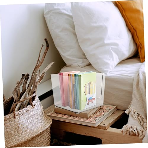 Miniatura 8 de 1 caja de almacenamiento de plástico multiusos organizador de libros para la oficina en casa, la escuela y el aula, contenedor de almacenamiento