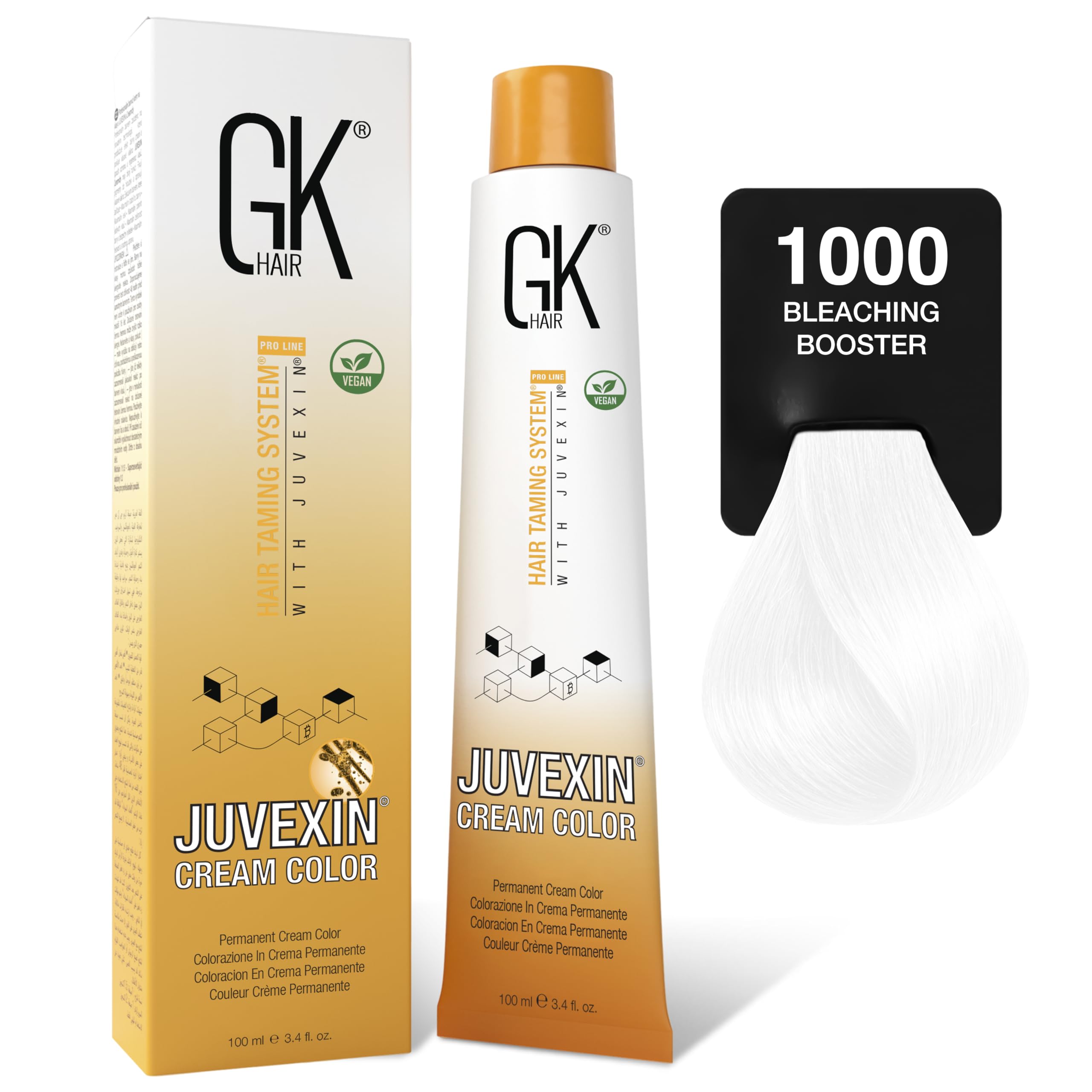 GK HAIR Global Keratin Professional Hair Color Cream Tube (3.4 Fl Oz/100ml) Nourishing & Cleansing Colors for Styling High Performance Long Lasting