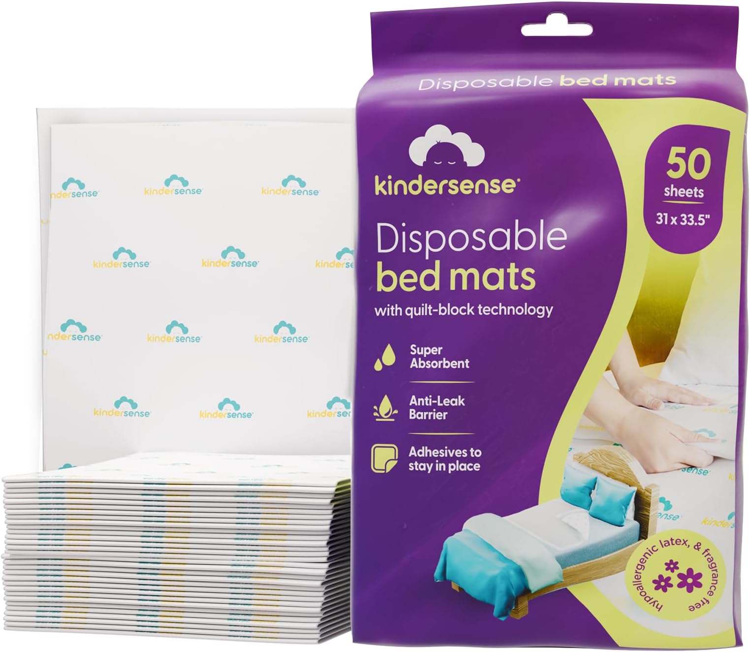 Goodnites Disposable Bed Pads/Mats for Bedwetting, 2.4 x 2.