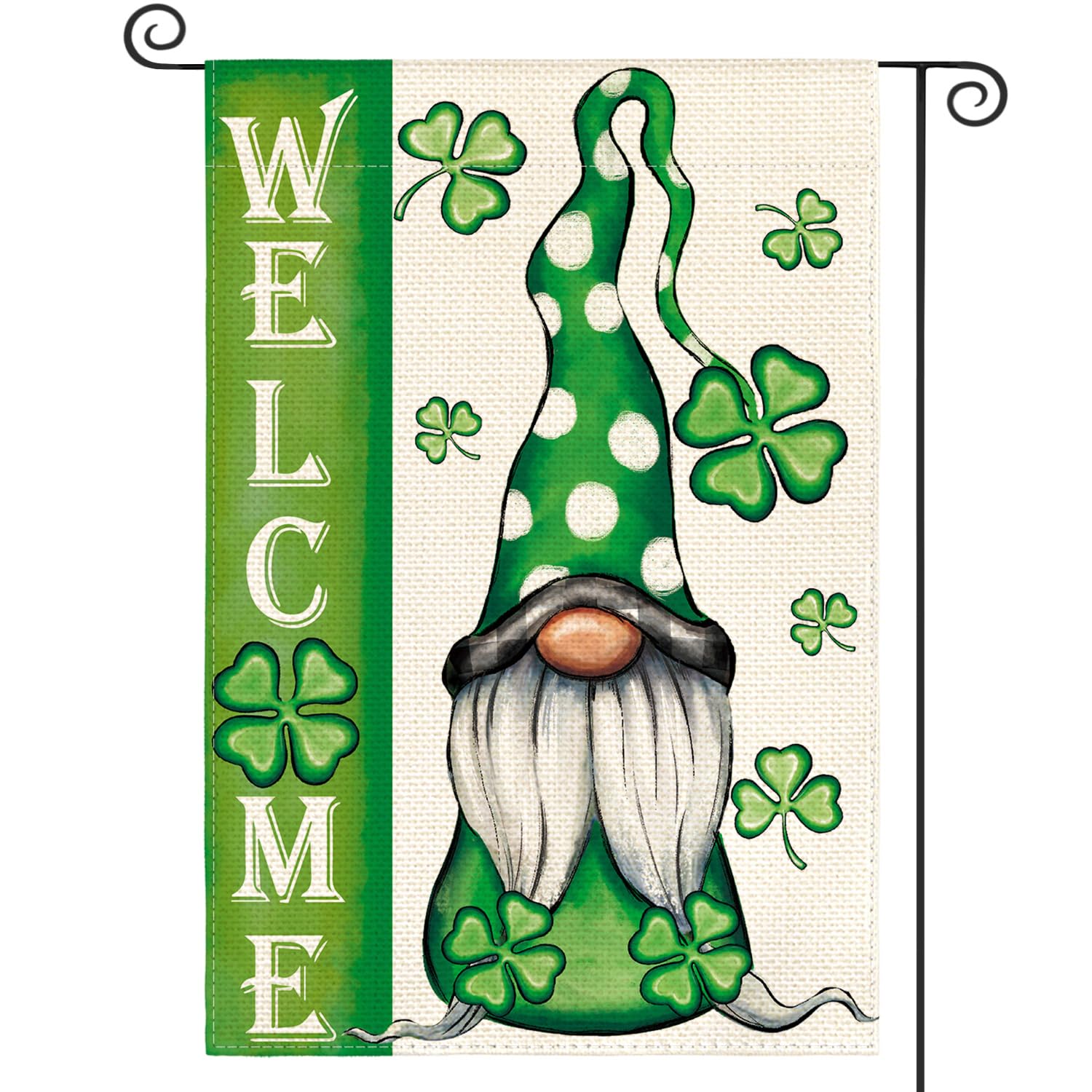 Drapeau de jardin Welcome St Patricks Day 30x45 cm vertical
