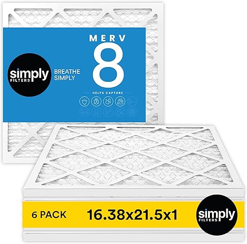 Miniatura 30 de Simply Filtro de aire de 14 x 20 x 1, MERV 8, paquete de 6, para horno de aire acondicionado y HVAC (tamaño real: 13.75 x 19.75 x 0.75 pulgadas)