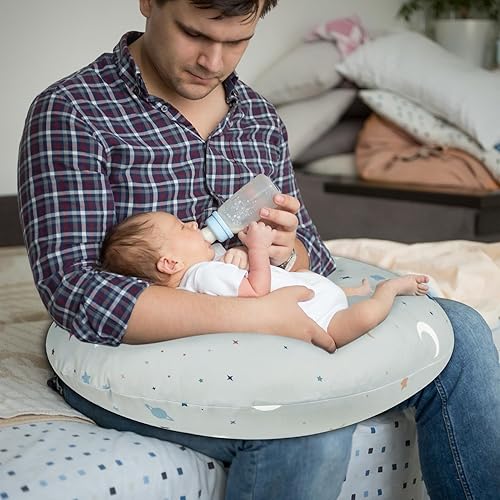 Miniatura 5 de Funda de almohada de lactancia, fundas de lactancia extraíbles para almohadas de lactancia, ajuste elástico y suave para bebés, niñas y niños recién