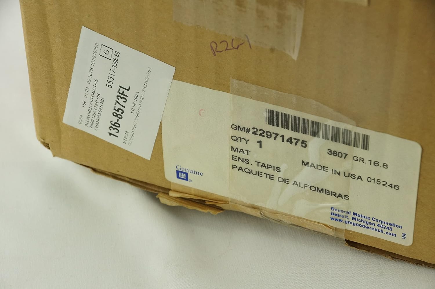 GM Genuine (22971475) Floor Mat