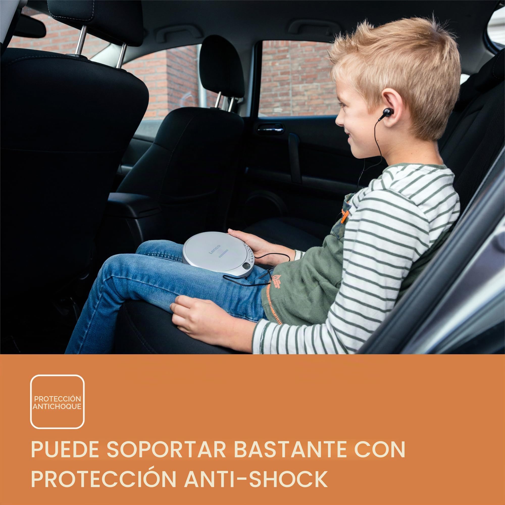 Lenco CD de 201SI Lenco CD de 201SI Reproductor de CD/MP3 Player it Anti Schock y función de Carga Color Blanco