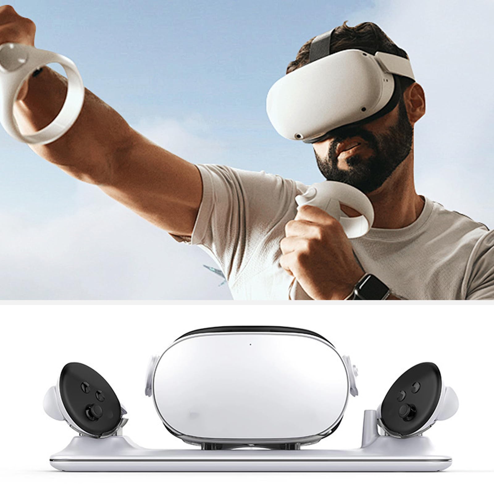 Dock di ricarica magnetico con kit batteria per cuffie e controller 3S, materiali ABS colorati