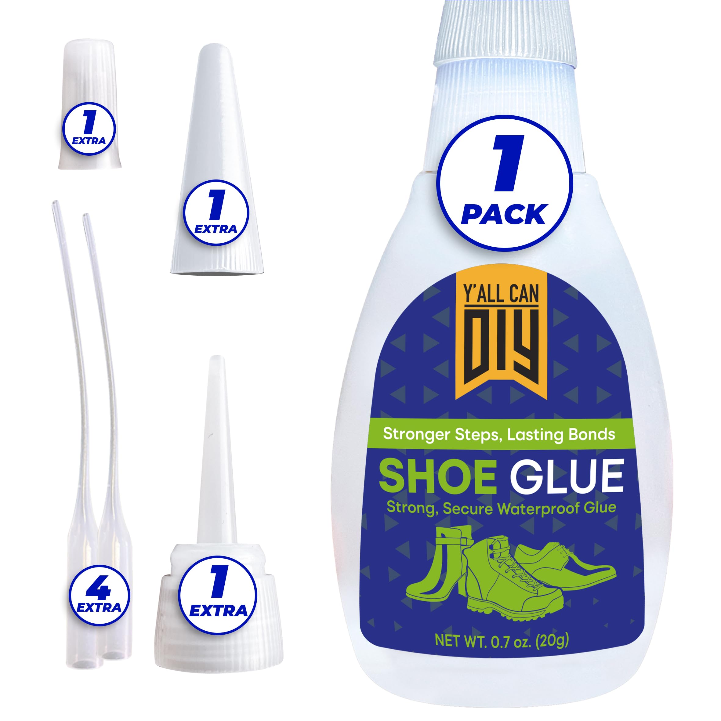 Y'allCanDiy Shoe Glue, Heavy Duty Glue for Shoes, Sneakers and Sole Repair 1 Pack Shoe Glue