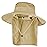 Sun Hats for Men Women Fishing Hat UPF 50+ Breathable Wide Brim Bucket Hats Summer UV Protection Safari Hat with Neck Flap Khaki