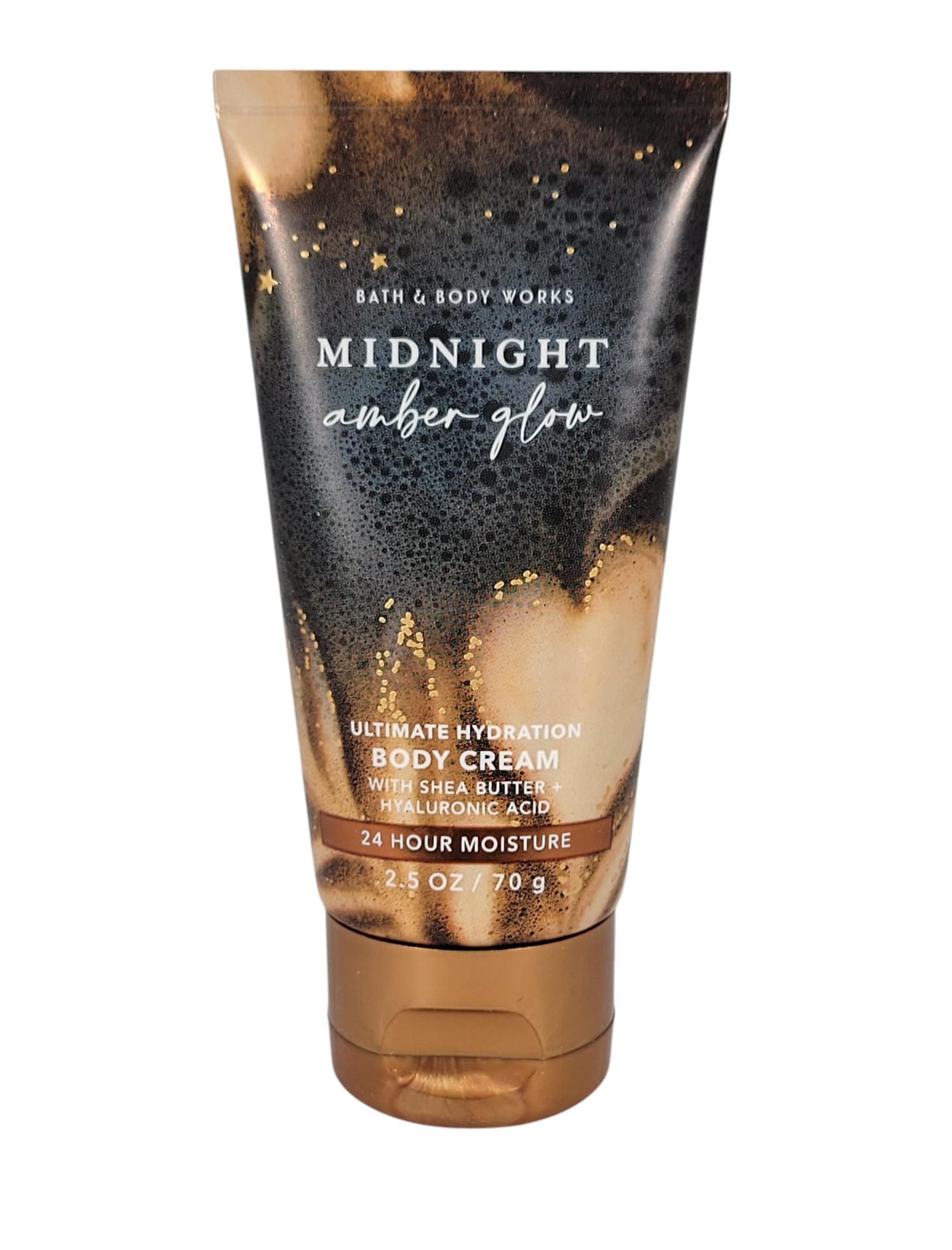 Bath & Body Works Bath and Body Works Travel Size Body Care - 2.5 Oz 24 Hour Moisture Body Cream (Midnight Amber Glow)