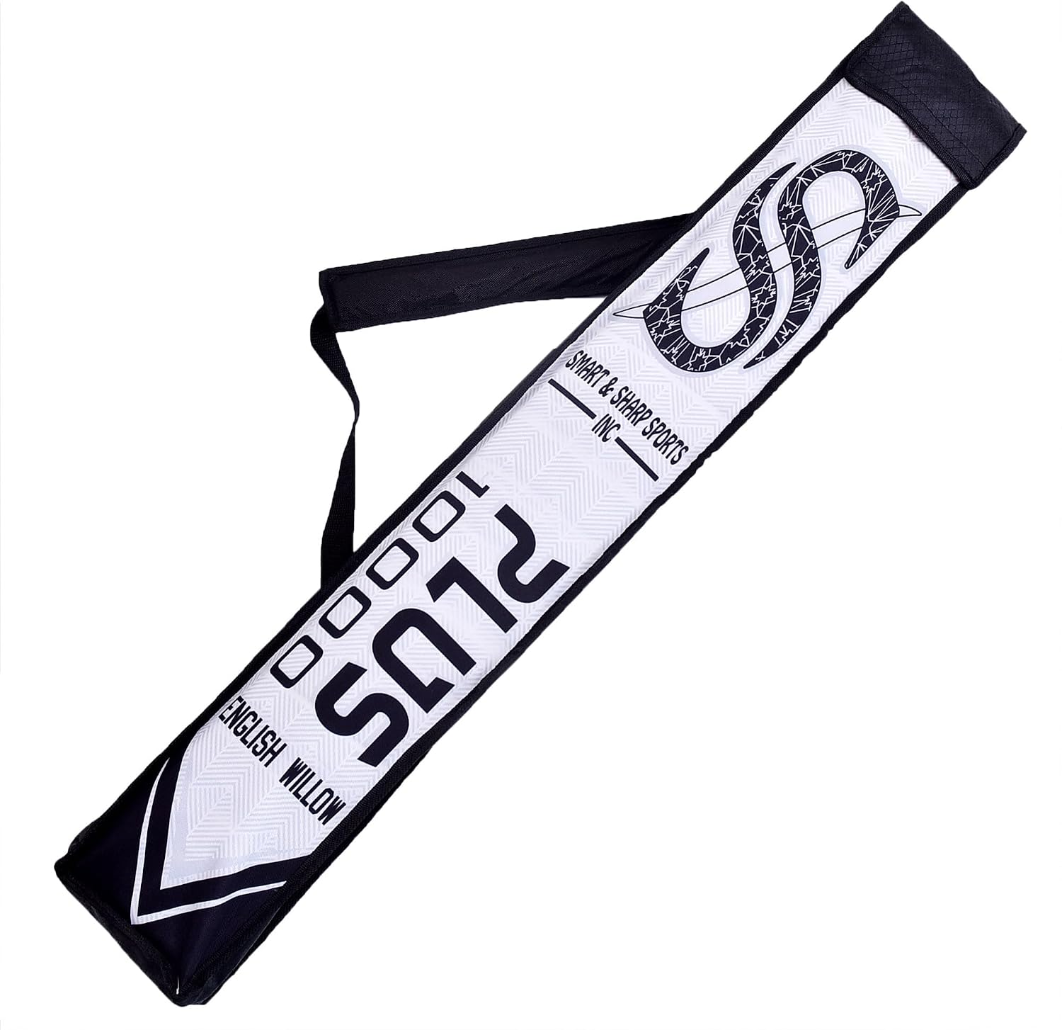 Smart & Sharp Plus 10,000 Cricket Bat, English Willow, Full Size, Black Handle with Cover