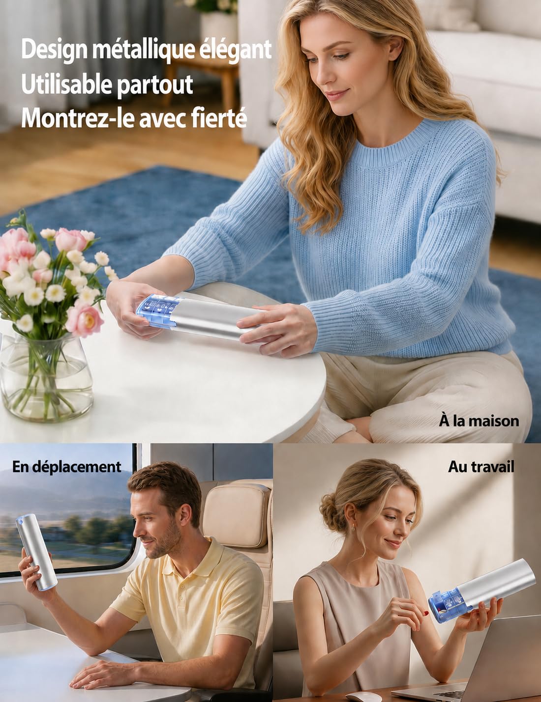 Vaydeer Pilulier hebdomadaire de 7 jours (support 2 fois par jour), pilulier de voyage en métal, grande capacité, joli pilulier quotidien pour suppléments, pilules, vitamines et médicaments