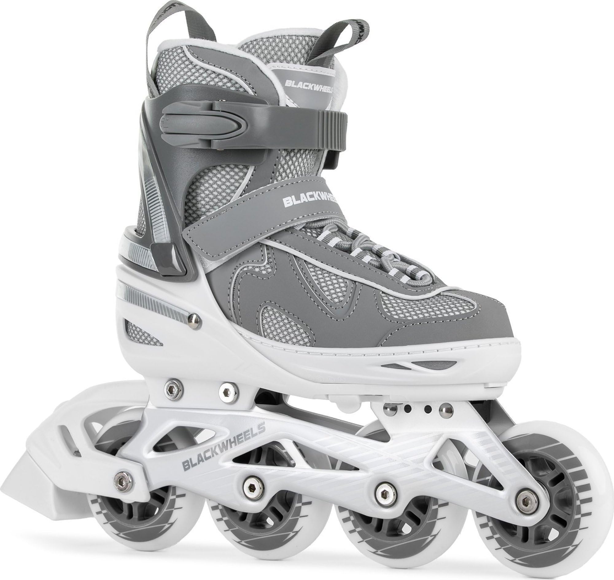 BLACKWHEELS Flex Pro Patines en línea Ajustables con chasis de Aluminio, rodamientos ABEC-7 y Sistema de Triple Cierre