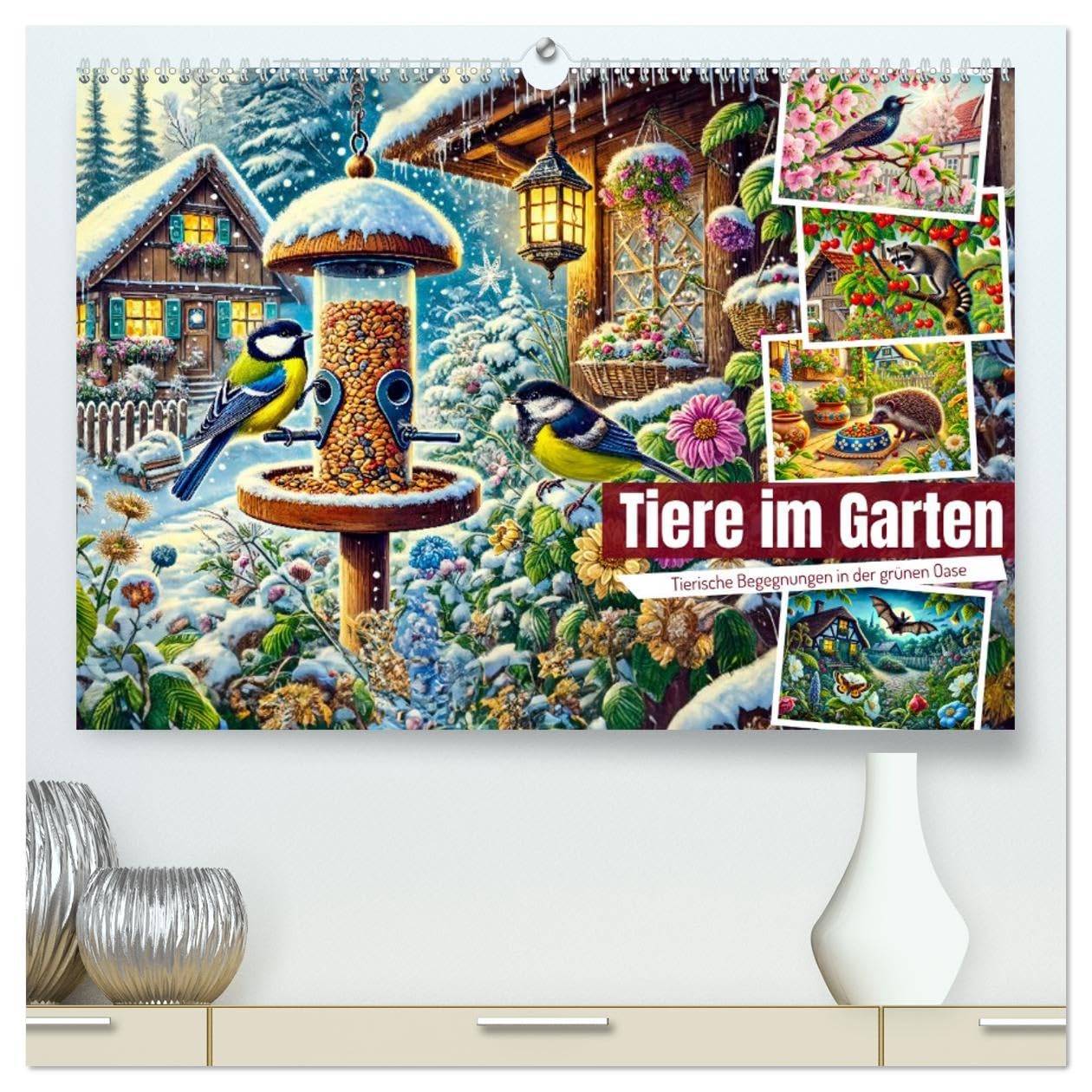Tiere im Garten - Tierische Begegnungen in der grünen Oase (hochwertiger Premium Wandkalender 2026 DIN A2 quer), Kunstdruck in Hochglanz: Entdecken ... Tierwelt Ihres Gartens (CALVENDO Tiere)