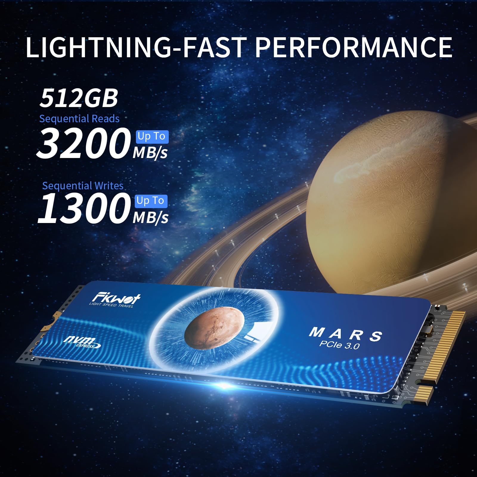 Fikwot FX550 NVMe SSD 512GB M.2 SSD PCIe 3.0×4, Read Up to 3000 Mo/s, M2 2280 Internal Soild State Drive, Compatible with Desktop, Laptop and Mini PC