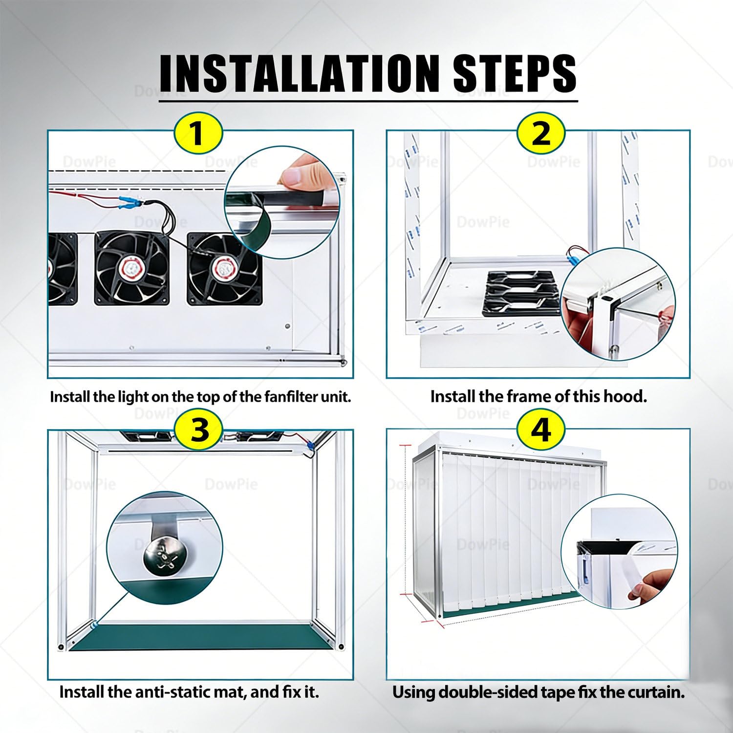Cabina de Flujo laminar Vertical, Campana de Flujo laminar de aleación de Aluminio con Amplia área de Trabajo, Plegable para fácil Almacenamiento y Transporte. 220V