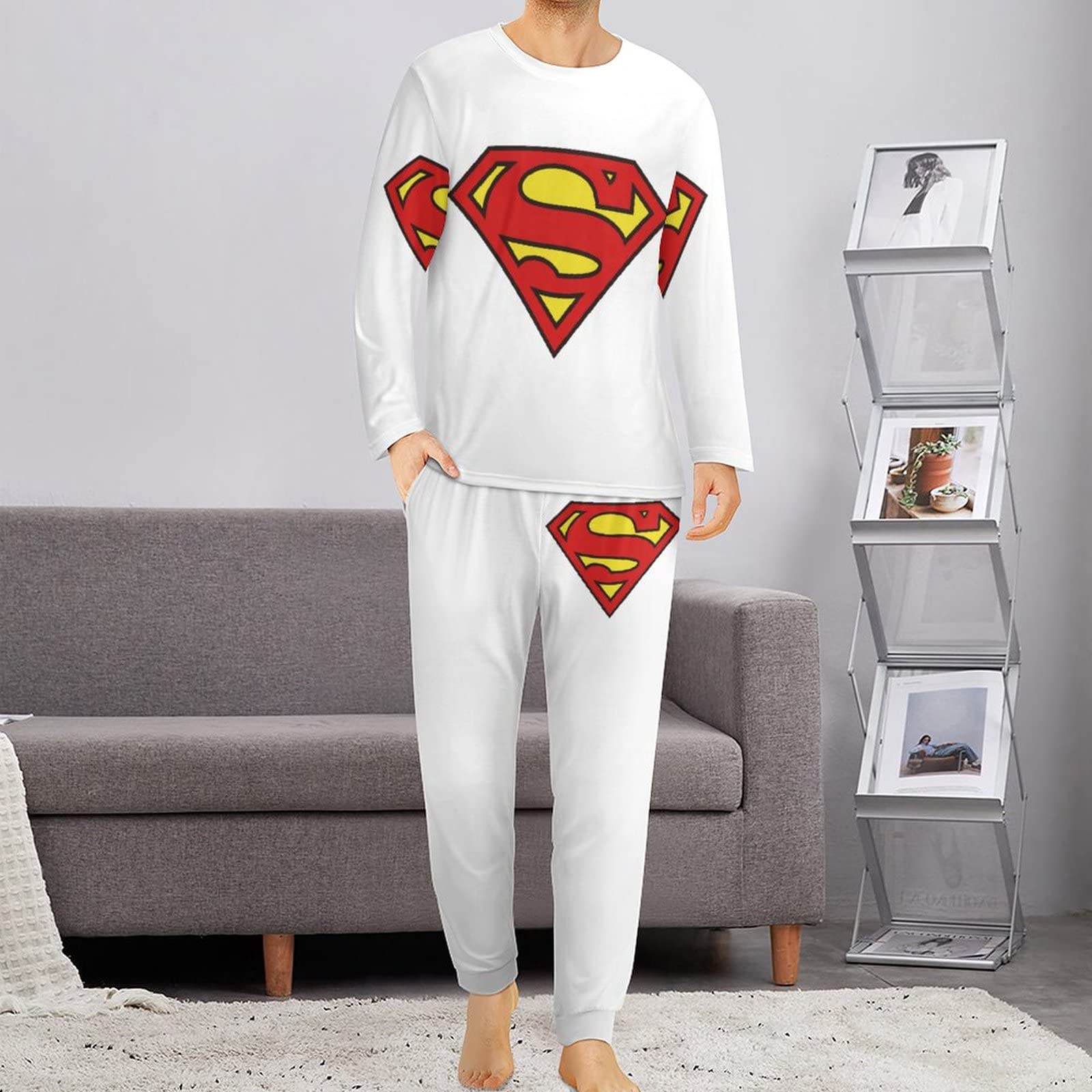Amazon.co.jp: パジャマ メンズ スーパーマン ルームウェア 部屋着  