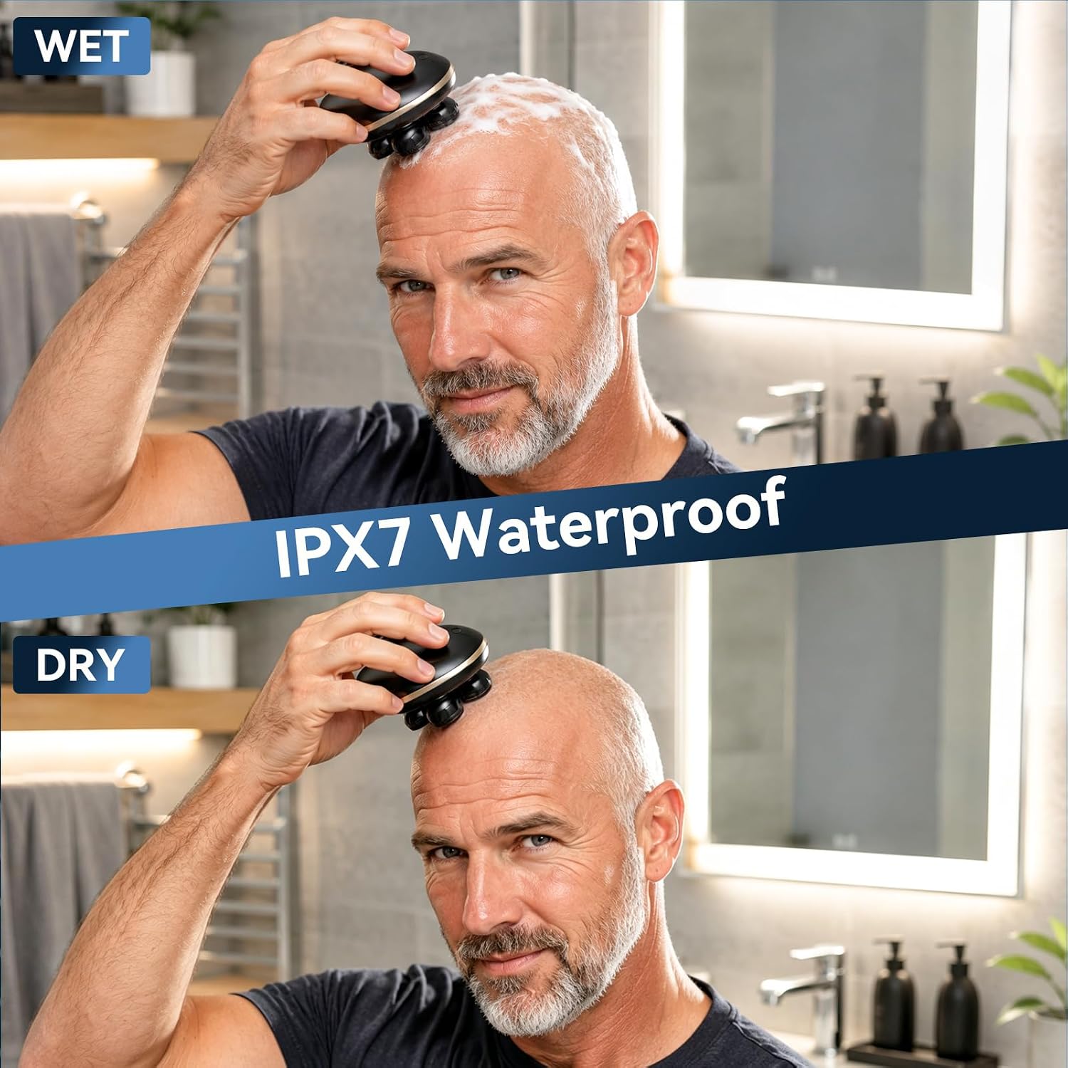 1 PCS Head Shaver Replacement Heads for Bald Grooming + 1 Cleaning Brush | 5-Blade,Mens Head Shaver Refills,Electric Razor Replacement for Smooth Shaving