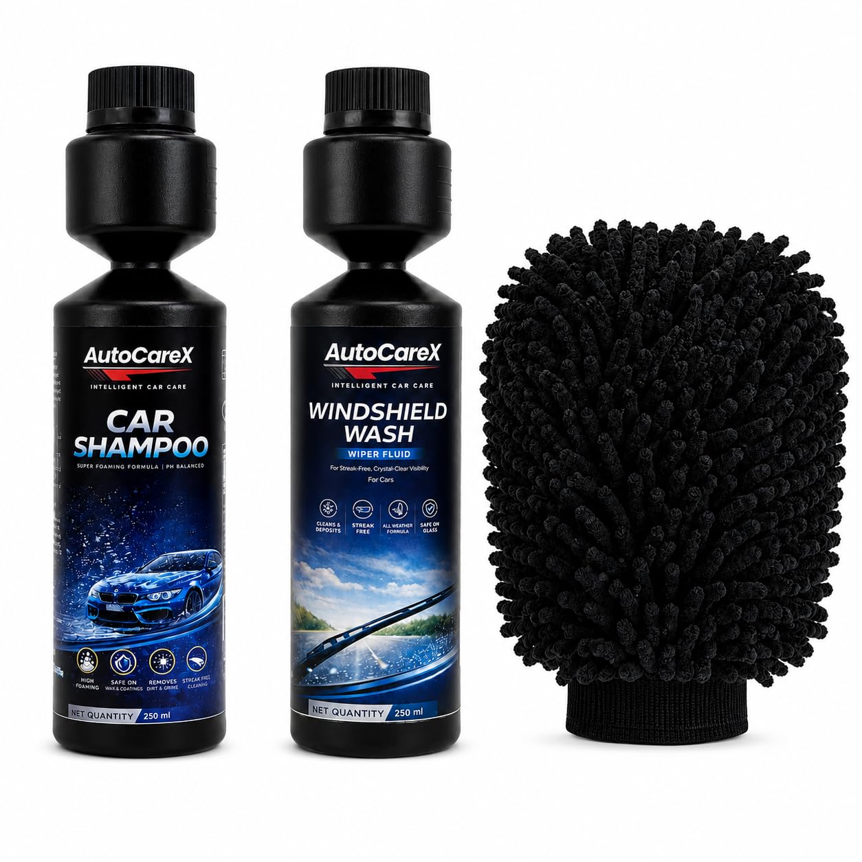Exterior Car Care Kit with Car Shampoo & WindShield Wash Wiper Fluid-picture-32