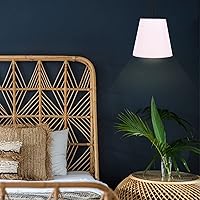 Vista 9 de Lurrose Pantalla de tela para lámpara colgante, pantalla de barril, cubierta de lámpara de mesa, cubierta de luz para lámpara de pared, rosa