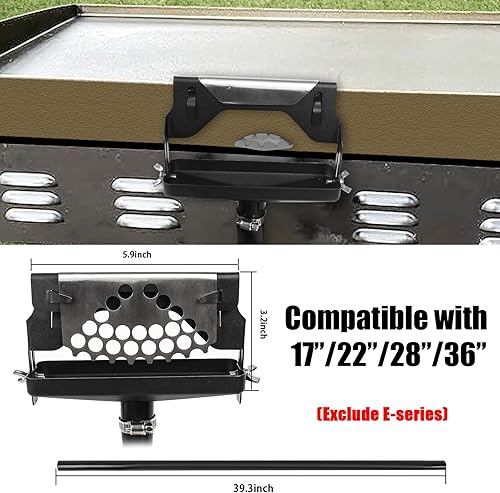 Miniatura 3 de Embudo de drenaje de grasa trasero para taza de grasa Blackstone, trampa de grasa de bloque de malla de alimentos mejorada, accesorios innovadores