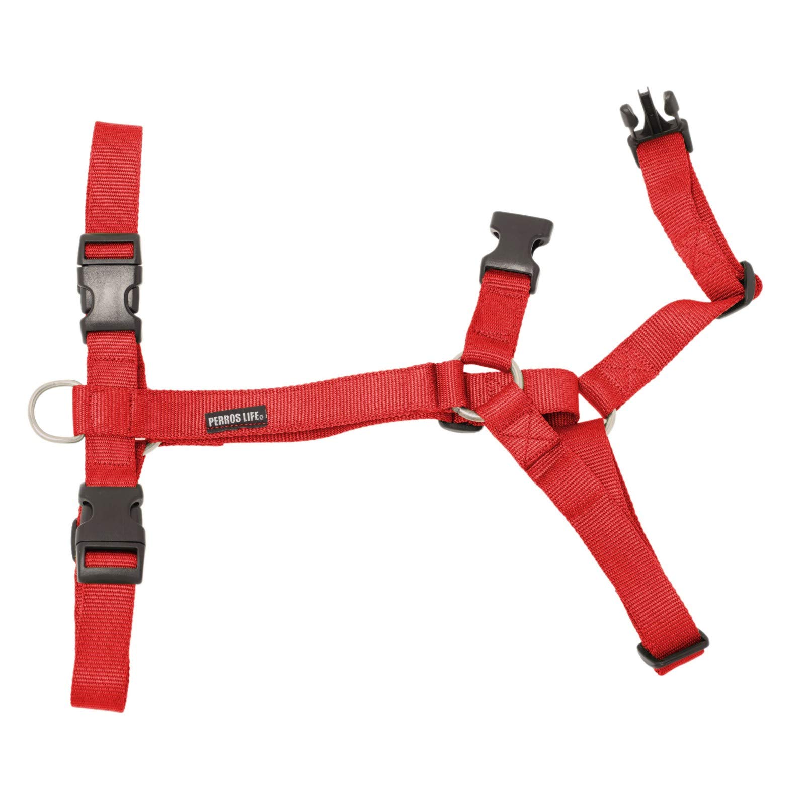 Pettorina con Apertura Anteriore Cane Torace 51-69 cm Shiba Inu Beagle Nylon (Rosso)