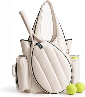 TOPEAST Tennis Bag for Women, Quilted Tennis Racket Backpack