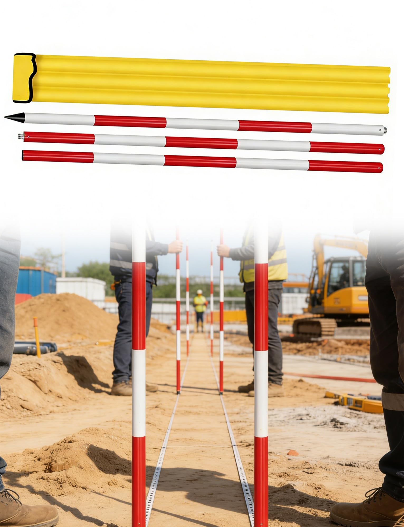 Varilla de centrado profesional para topografía en exterior