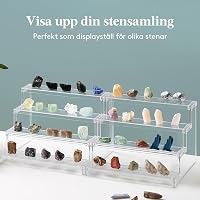 Lifewit 4-szintes Átlátszó Szervező Állvány, 30,5 cm, 2 db-os Készlet Figurákhoz, Süteményekhez, Íróasztalra, Dekorációhoz 8