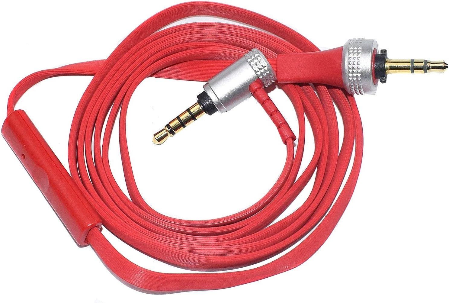 Replacement headphones Audio Cable Extension Cord Extension Cable for SONY MDR X10(with Mic)- red