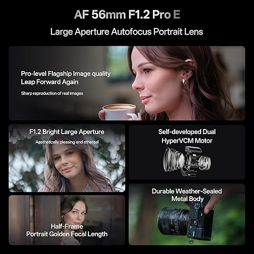 Vista 46 de VILTROX 75mm f/1.2 E Lente para Sony E Mount, Lente PRO 75mm f1.2 de Enfoque Automático de Primera Calidad Compatible para Cámaras sin Espejo Sony E