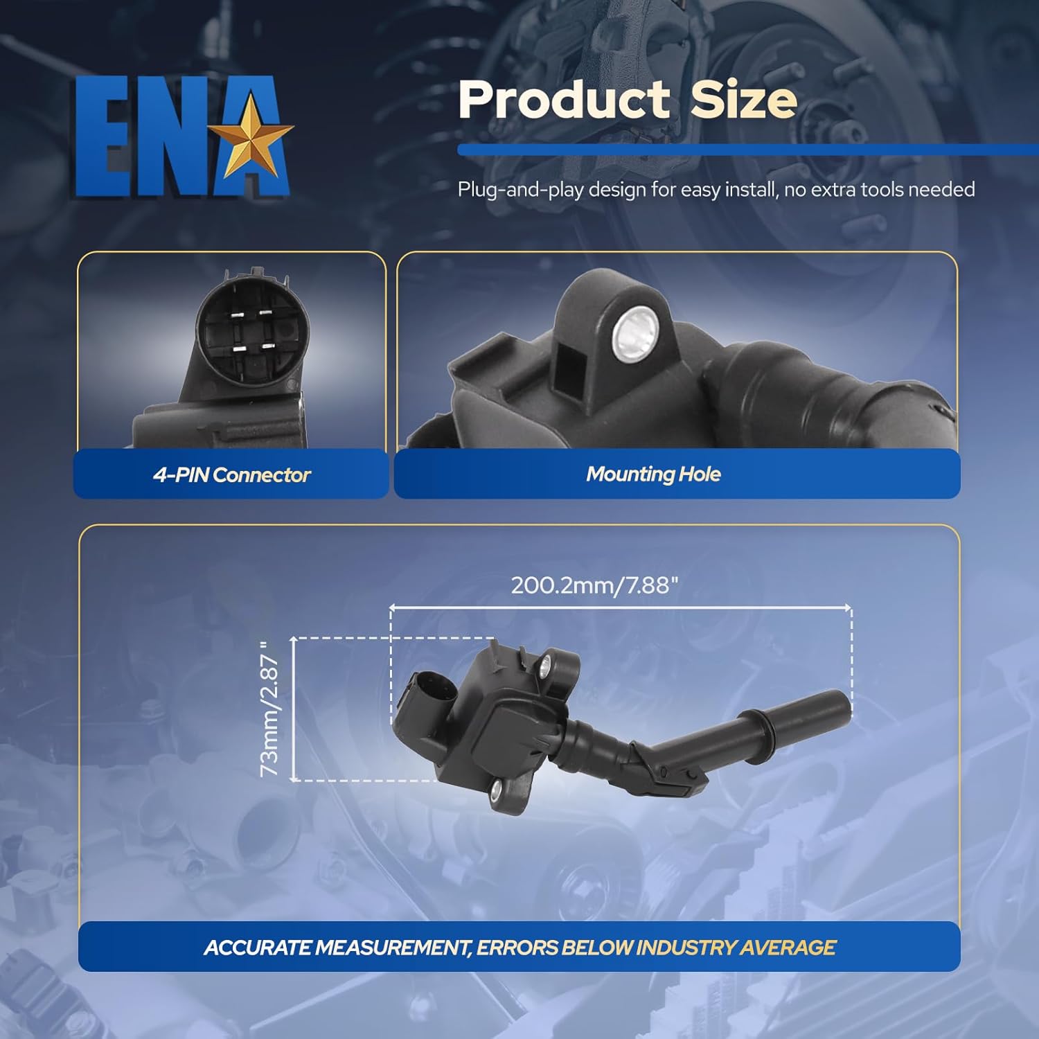 ENA Ignition Coil Pack Set of 8 Compatible with Mercedes-Benz CL550 CL63 AMG CLS550 CLS63 AMG E550 E63 AMG G63 AMG GL63 AMG SL550 SLK55AMG Replacement for UF733 UF741