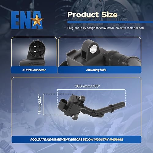 Miniatura 10 de ENA Juego de 6 bobinas de encendido compatibles con Mercedes-Benz C300 C350 E300 E350 E400 GL450 R350 SLK350 Reemplazo para UF733 UF741