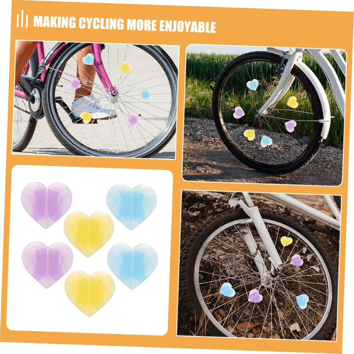 50pcs Bike Beads for Boy Girl Durable Bicycle Wheel Decorations Enhance Visibility Aesthetics Fun Accessories for Young Riders