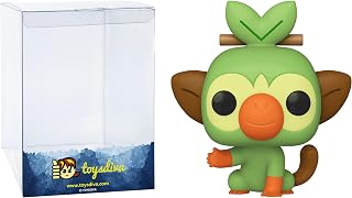 Funko Grookey: P o p ! Games Vinyl Figurine Bundle with 1 Compatible Graphic Protector (957-70585 - B), Small