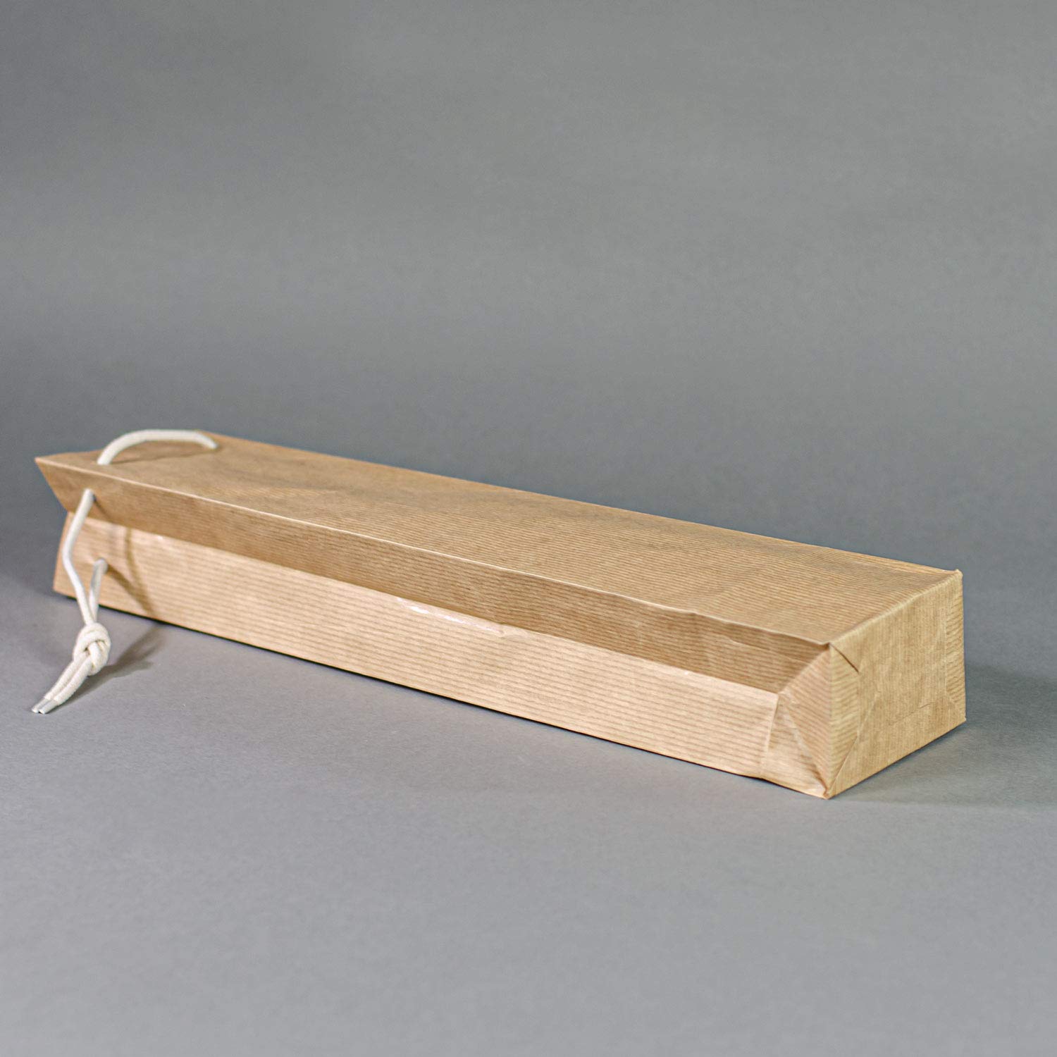 100 x Flaschentaschen braun 9,5+6,5x38 cm | Flaschentüten | Geschenktüte Flasche Wein | Weintaschen | HUTNER