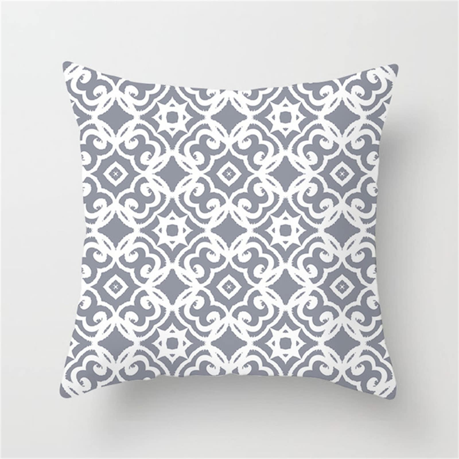 Lot de 4 housses de coussin en coton et lin pour canapé, lit, voiture, jardin, décoration extérieure - Gris européen - 75 x 75 cm