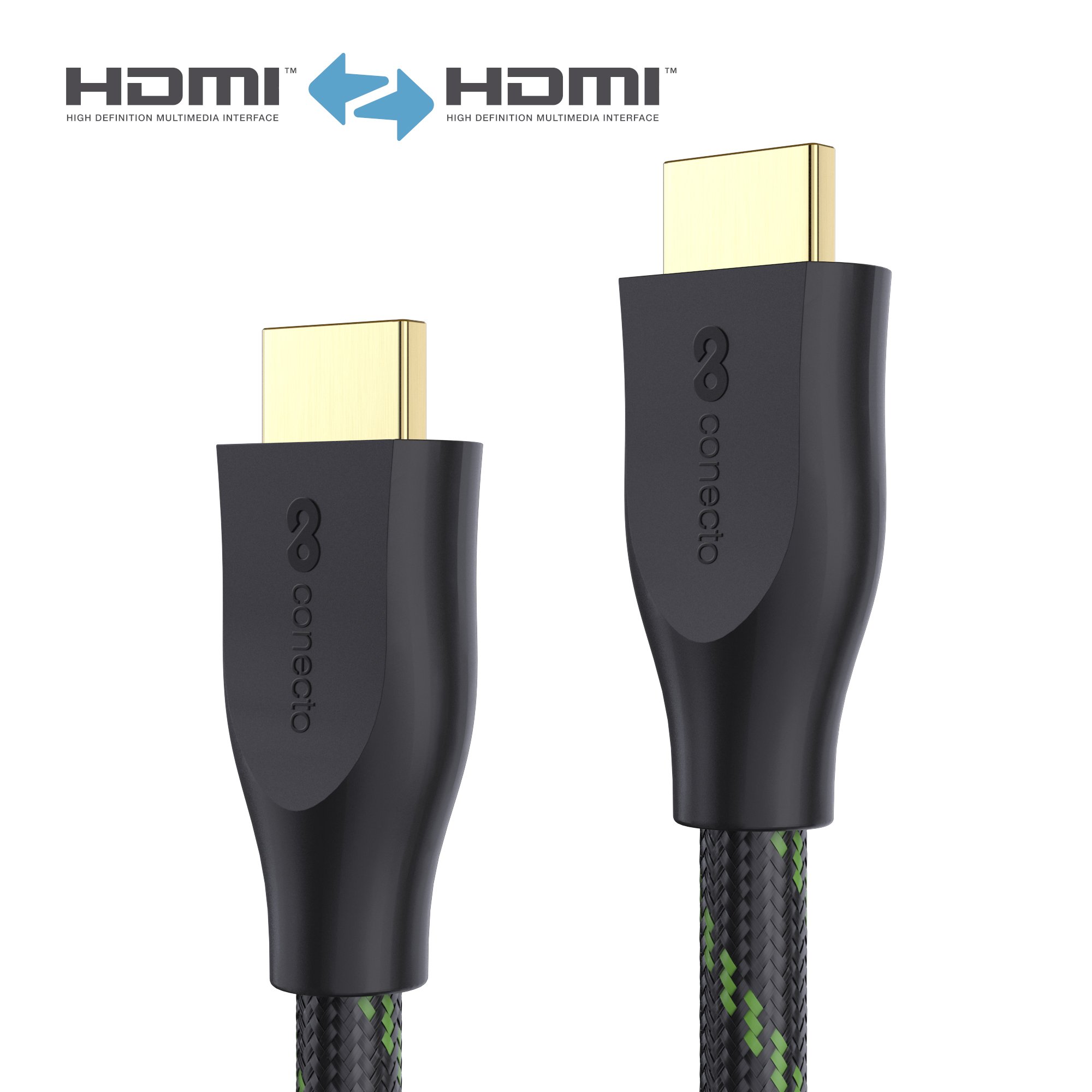 conecto, cavo HDMI High Speed certificato Premium, 4K Ultra HD, doppia