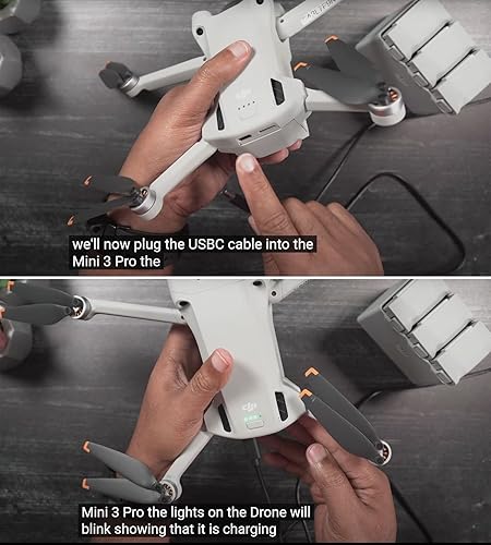 Miniatura 4 de 5FT USB C Drone Power Adapter Charger Cable for DJI Mini 3 Pro, DJI Mini 3, DJI Mini 2, DJI Mini 2 SE, Two-Way Charging Hub, DJI RS 3 Pro, RS 3, RSC