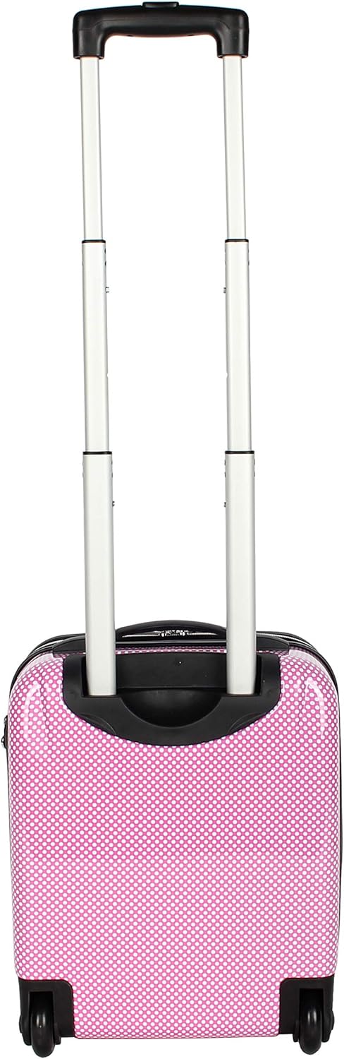 Betsey Johnson Designer Underseat Luggage Collection - 15 Inch Hardside Carry On Suitcase for Women- Lightweight Under Seat Bag with 2-Rolling Wheels