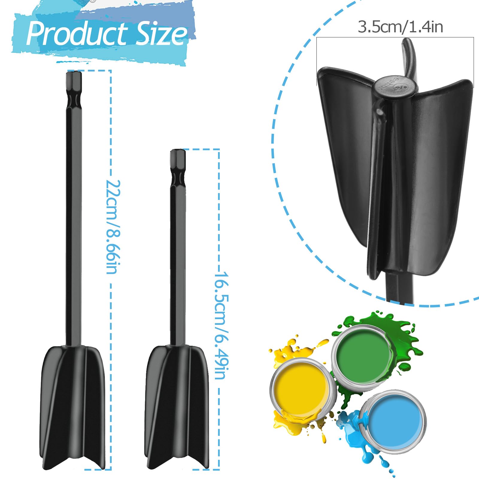 Miscelatore Epossidico per Resina 6Pcs Palette per Miscelatore in Resina Epossidica Riutilizzabili Agitatore in Resina Epossidica Miscelatore Per Vernici in Plastica